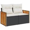 VidaXL Salon de Jardin avec Coussins 12 pcs, Canapés de Terrasse, Ensemble de Meubles de Patio, Mobilier d'Extérieur, Noir 3228261
