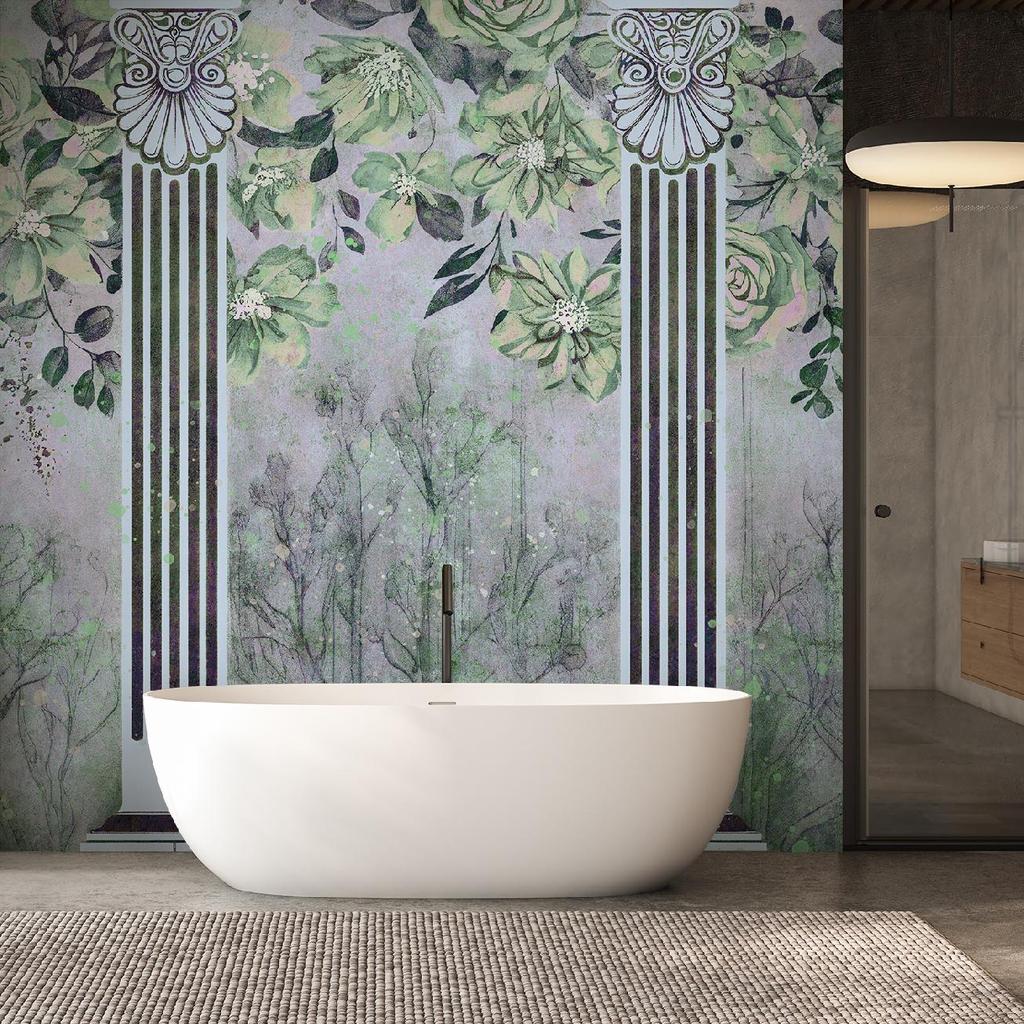 Wallpaper Ancient columns and flowers