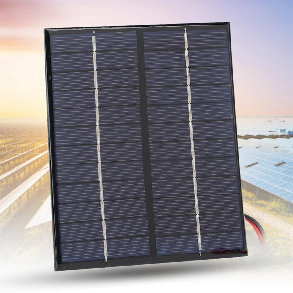 2W 12V Solar Panel Polycrystalline Silicon DIY Outdoor Portable Charger with Clip
