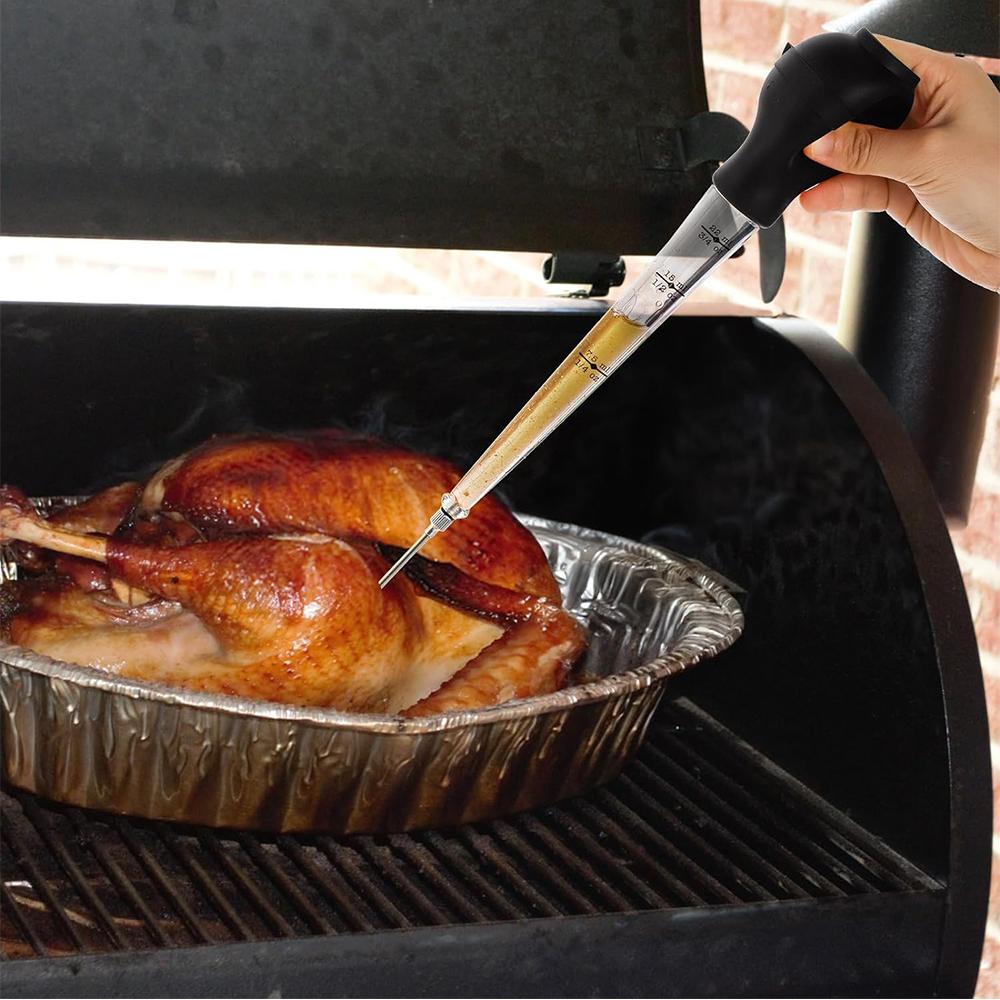 2 Sets Turkey Baster Food Grade Baster Syringe Set for Cooking & Basting