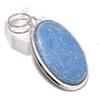Angelite Stone Gemstone Handmade 925 Sterling Silver Jewelry Pendant 2.17" e4R28