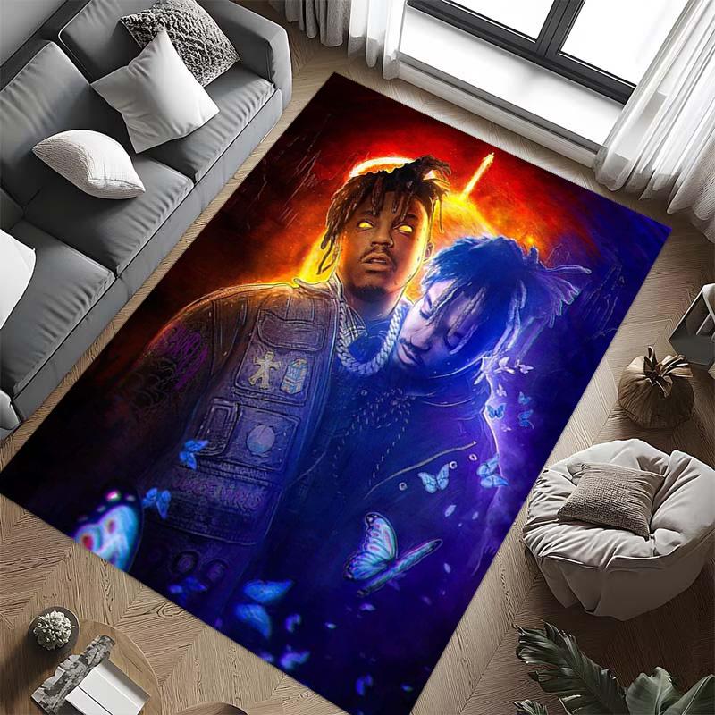 Juice Wrld: Ковер Legacy Music Passion с печатью Подходит для всех сезонов Коврик для ванной Модная подушка для офисного кресла
