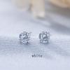 Ventfille 100% 925 Sterling Silver Stud Earring for Women Girl Gift Colorful Zircon Crystal Jewelry Small Exquisite Wholesale