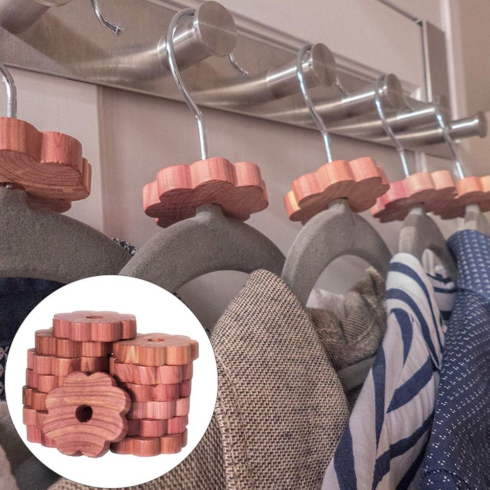 1/20Pcs Natural Cedar Wood Mothproof Moisture Resistant Closet Organizers Storage Eco-Friendly Wardrobe Protection Blocks