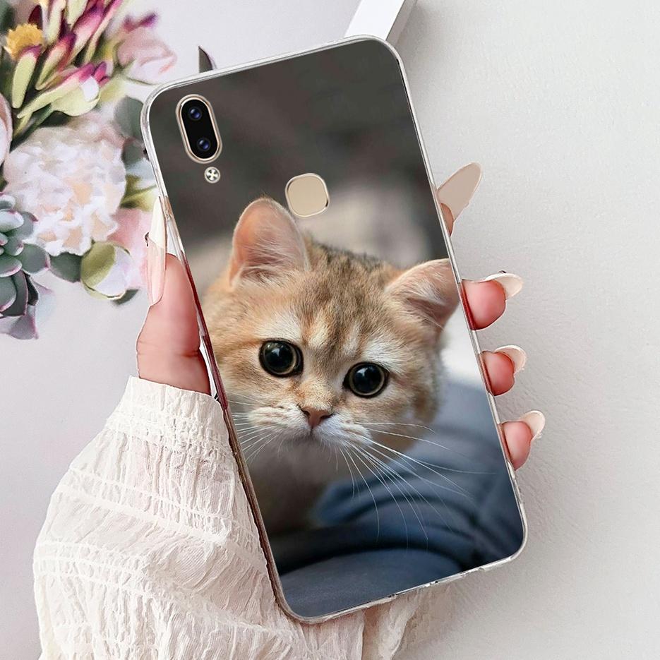Чехол для Vivo V9 Youth 1727 1726 Милый Чехол с Рисунком Сердечка Мягкий Тонкий Чехол для Телефона Для Vivo Y85 Y89 V 9 Youth VivoV9 6GB Fundas