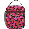 Red Lunch Bag Insulated Lunch Box Reusable Thermal Tote Bag with Zipper for Work Outdoor Travel Picnic