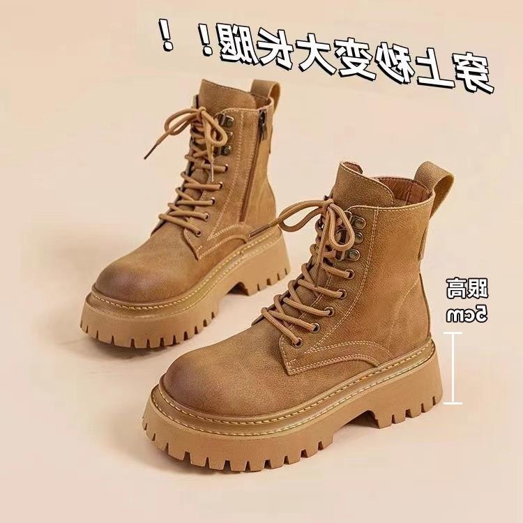 Ботинки в британском стиле ретро локомотивные ботинки Martin женские на толстой подошве показывают новые весенние и осенние ревень маленькие красные синие летающие модные и для отдыха