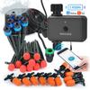 20FT 1/2" Hose 5G Dual Frequency Garden Irrigation Timer Kit 1/4" Adjustable Sprinkler Remote Control Automatic Watering System
