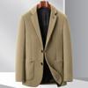 Autumn and Winter Wool Woolen Light Luxury Business Middle-aged and Young People Solid Color Wool Suit Jacket