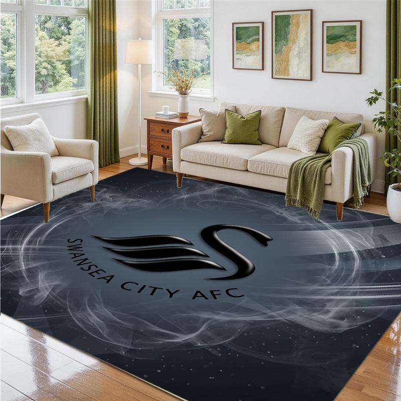 Swansea City Design Crystal Velvet Rug Soft Decorative Mat for Bedroom Entrance