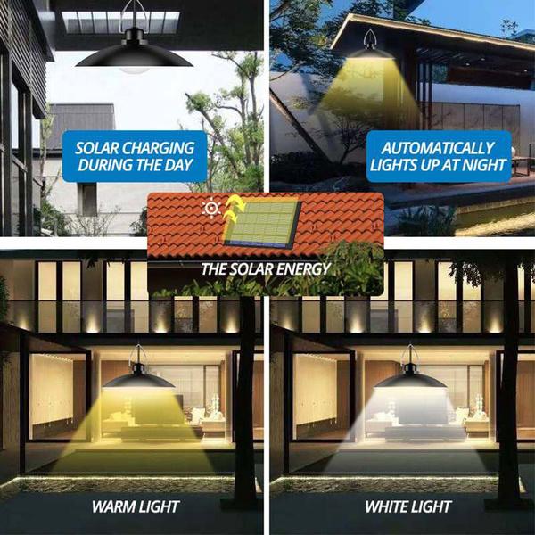 4/3/2/1 головки светодиодный солнечный подвесной светильник для использования в помещении, солнечная лампа с линейной лампочкой, освещение сарая для дома, сада, двора