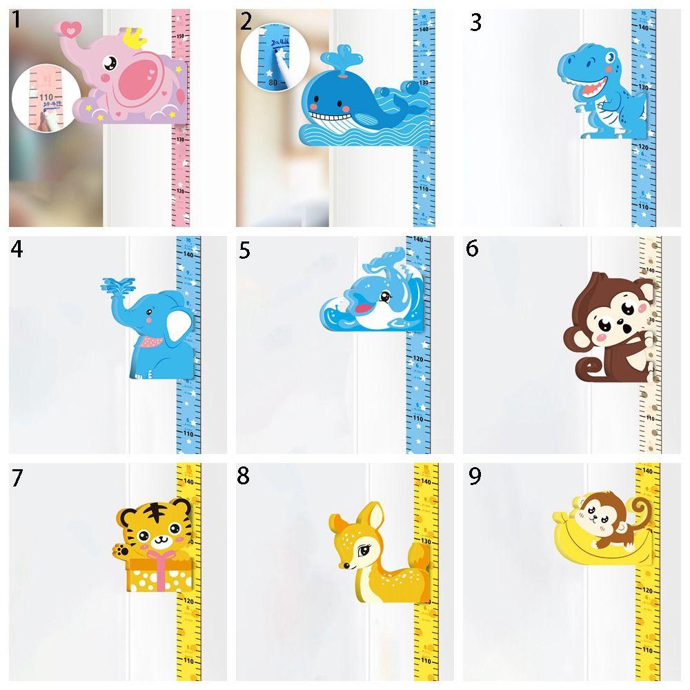 Cute 3D Children's Height Sticker Removable Wall Sticker Growth Chart  Kindergarten