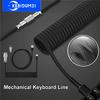 Механический кабель для клавиатуры USB A к TYPE-C Плетеный кабель Витой авиационный разъем Шнур USB Витой кабель для компьютерной клавиатуры