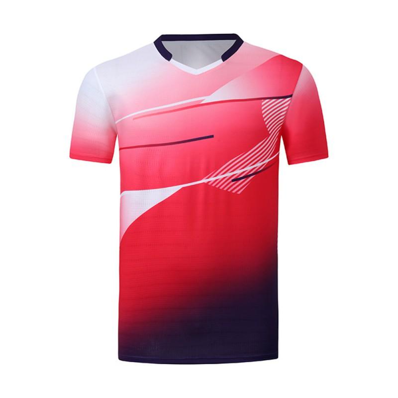 Unisex Badminton Shirt Short Sleeve Quick Dry Breathable Sport T-Shirt Men Women Kids Athletic Wear