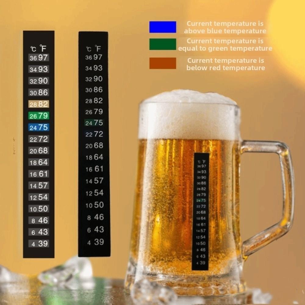 5Pcs Dual Scale Digital Fish Tank Thermometer C/F Discolor Stick-on Thermometer Indoor