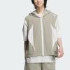 adidas Жилет Future Style Woven с капюшоном и застежкой-молнией, свободный крой, без рукавов, мужские жилеты, серебристо-светло-серый JL9961