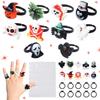 10pc Creative Halloween Themed Rings Halloween Party Decoration DIY Party Gifts Event Crazy Gatherings Assorted Spooky Props Set