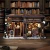Spilay DIY Wooden Miniature Dollhouse Kit with Scale Mini Dustproof Cover Creative Gift for Lovers Coffee Ages Furniture, 124 House, & LED, Women,