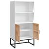 VidaXL Buffet White 60x35x125 Cm Engineered Wood, Buffet, Storage Furniture, Cupboard, Cabinet, Living Room Furniture, Furniture 352133