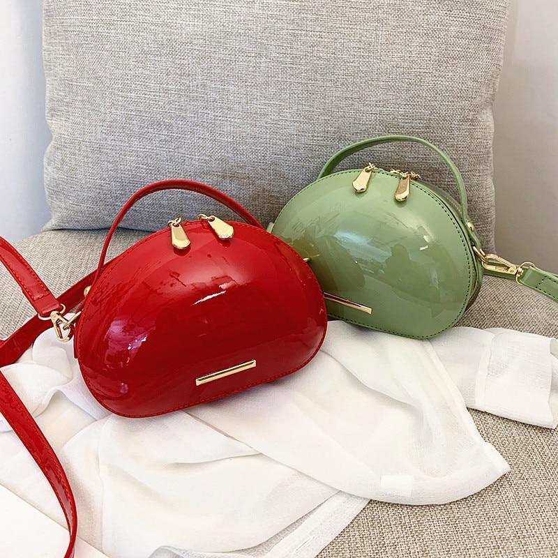 Роскошные сумки, женские сумки, дизайнерские мини-модные красные сумки через плечо в форме сердца для девочек, сумки через плечо из лакированной кожи высокого качества
