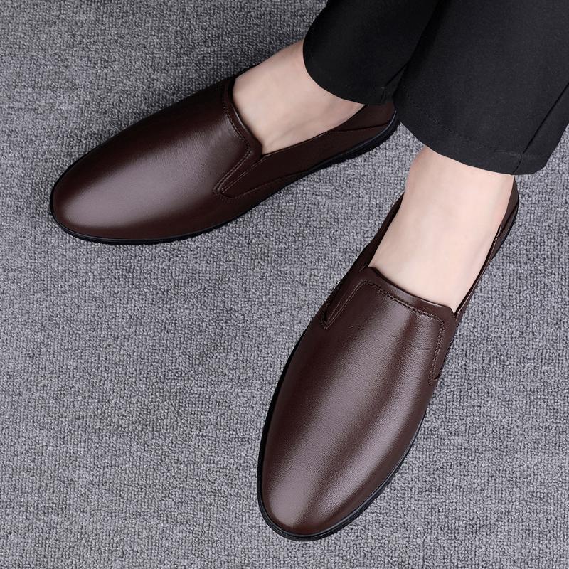 2024 Новые мужские мокасины из натуральной кожи коричневого и черного цвета из коровьей кожи, удобная обувь для взрослых, офисные мужские мокасины с полыми стенками, обувь для вождения