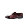 92 Классические мужские туфли из лакированной кожи бордового цвета с завязками из натуральной кожи