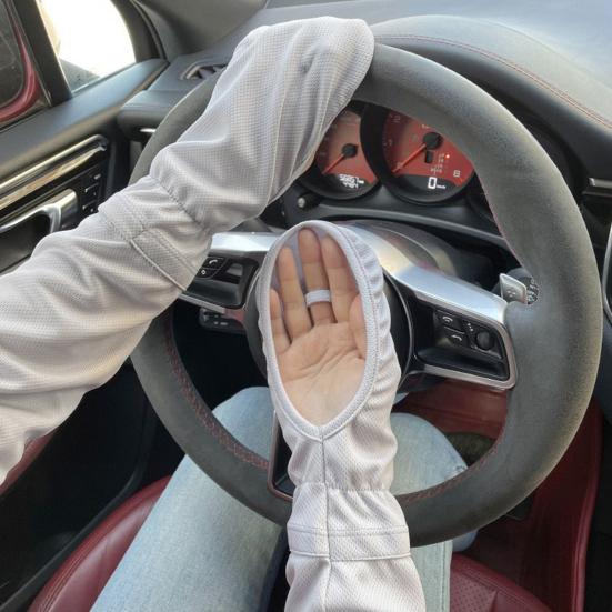 1 пара летних нарукавников, быстросохнущая защита от пота, солнцезащитный козырек, полные рукава, анти-УФ-сенсорный экран, тонкая защита рук, нарукавники для верховой езды на открытом воздухе