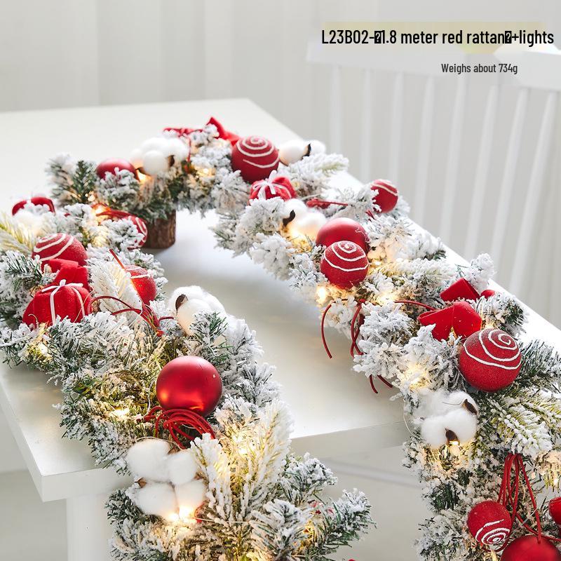 Christmas Snowflake Garland for Hotels, Malls, Windows, Doors & Stair Handrails
