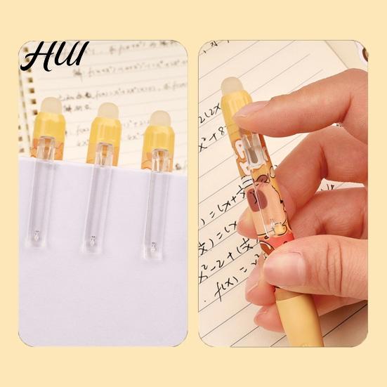 Neutral Pen 4Pcs Capybara Erasable Gel Pens, Retractable Thermal Pen, 0.5mm Fine Tip Writing Smooth for Students Kids Party Favors Point Soft Grip
