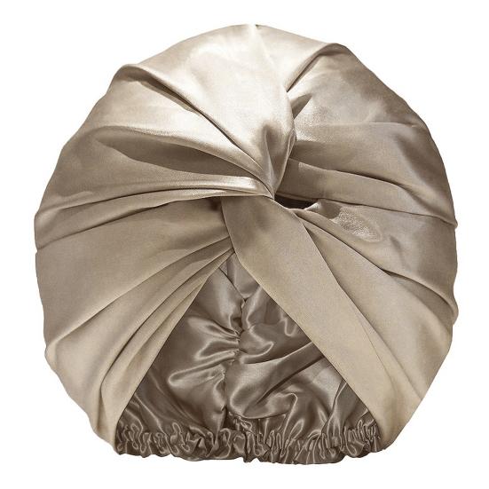 Женская шляпа из искусственного шелка, однотонная, с закрученным узлом, шляпа-тюрбан, однотонная шапочка для сна, домашний головной убор