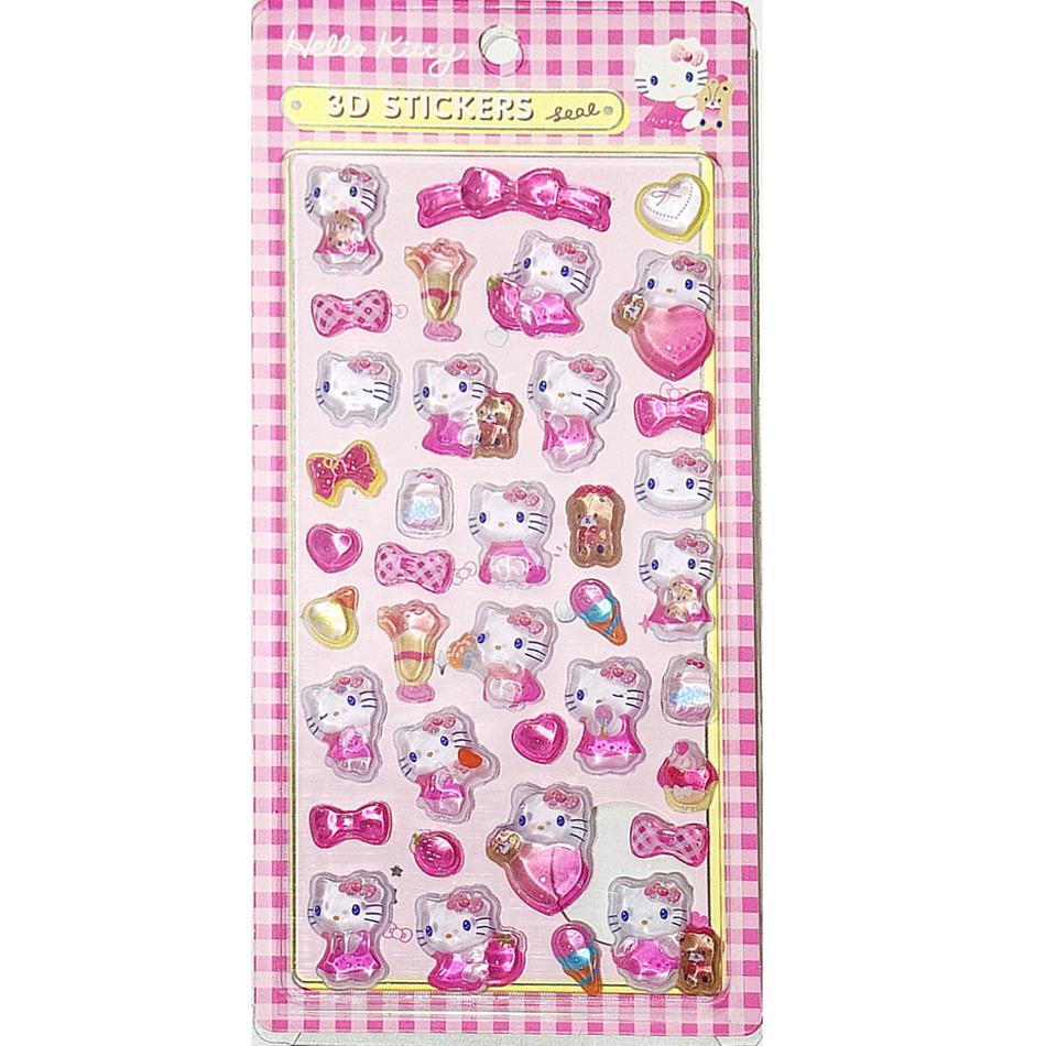 1/8Pcs 3D Sanrio Stickers Anime Sanrio Kuromi Hellokitty My Melody Cinnamoroll Hangyodon Bag Cases Decoration Birthday Gifts