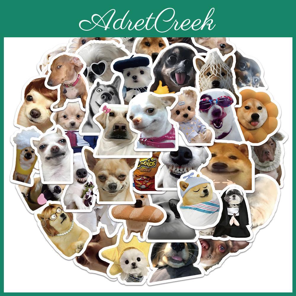 60pcs Emoji Dog Waterproof Graffiti Stickers Notebook Water Bottles Cases Phone