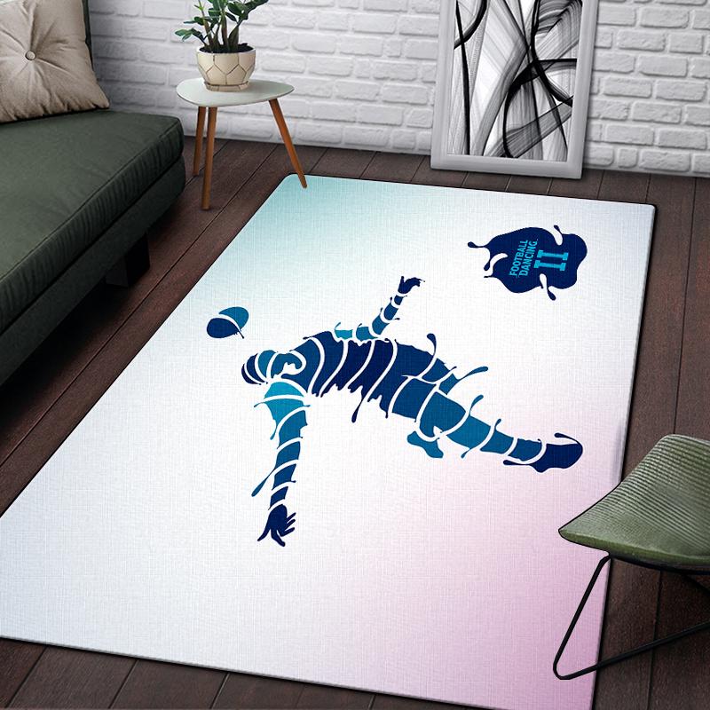 3d футбольный спортивный силуэтный ковер с узором для гостиной, коврики для кемпинга, пикника, противоскользящий коврик, коврик для ползания, подарок для фанатов