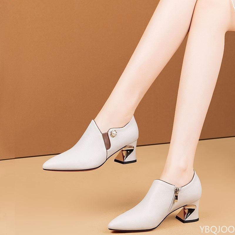 Мода Осень Зима Новая Коллекцияженская Мода Милые Легкие Удобные Квадратный Высокий Каблук Ботинки Женские Повседневные Весенне-Осенние Ботинки