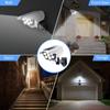 2400MAH LED Solar Lamp Human Sensor Wireless Wall Night Light with Remote Control Outdoor Waterproof Garden Yard Dummy Camera Lantern
