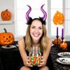 Halloween Devil Horns Plush Headband Cosplay Gothic Hair Hoop Dress Up Accessories Party Outfits Headband