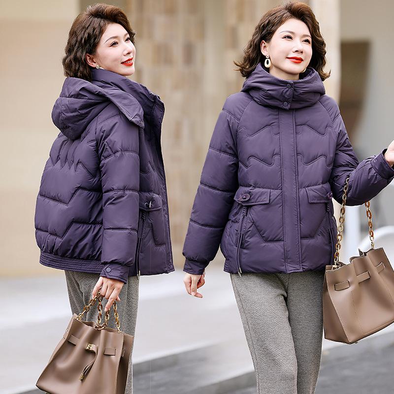 Women's New Fashionable Versatile Hooded Cold Fluffy Thickened Warm Loose High-quality Fabrics Casual Sports Cotton Coat Jacket