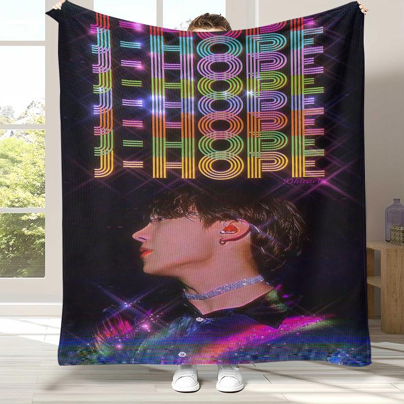 Чон Хосок J Hope Kpop B-BTS Фланелевое одеяло, Ультрамягкий теплый плюшевый плед для дома, спальни, кровати, дивана, офиса, кемпинга, подарок