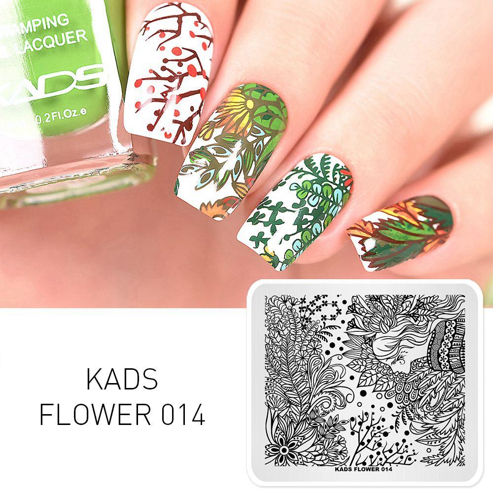 kads 53 Flower Series Nail Stamping Plates DIY Manicure Stamping Plate for Nail Art Template Nail Art Stamp Plates