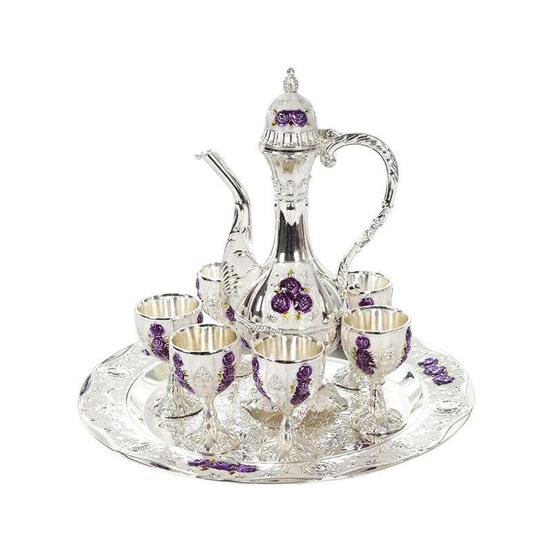 Европейский домашний свадебный роскошный винный набор, металлическая фляжка, набор украшений, рождественский подарок