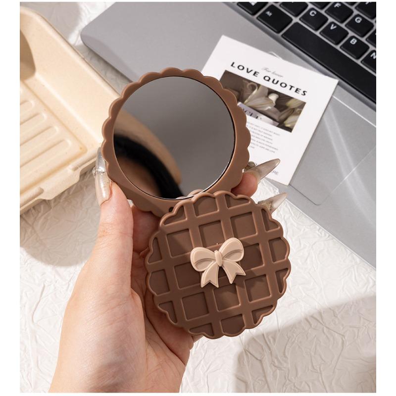 1 шт. портативное круглое карманное складное зеркало для макияжа для девочек и женщин, мини-карманное косметическое зеркало, аксессуары для укладки, 4 цвета