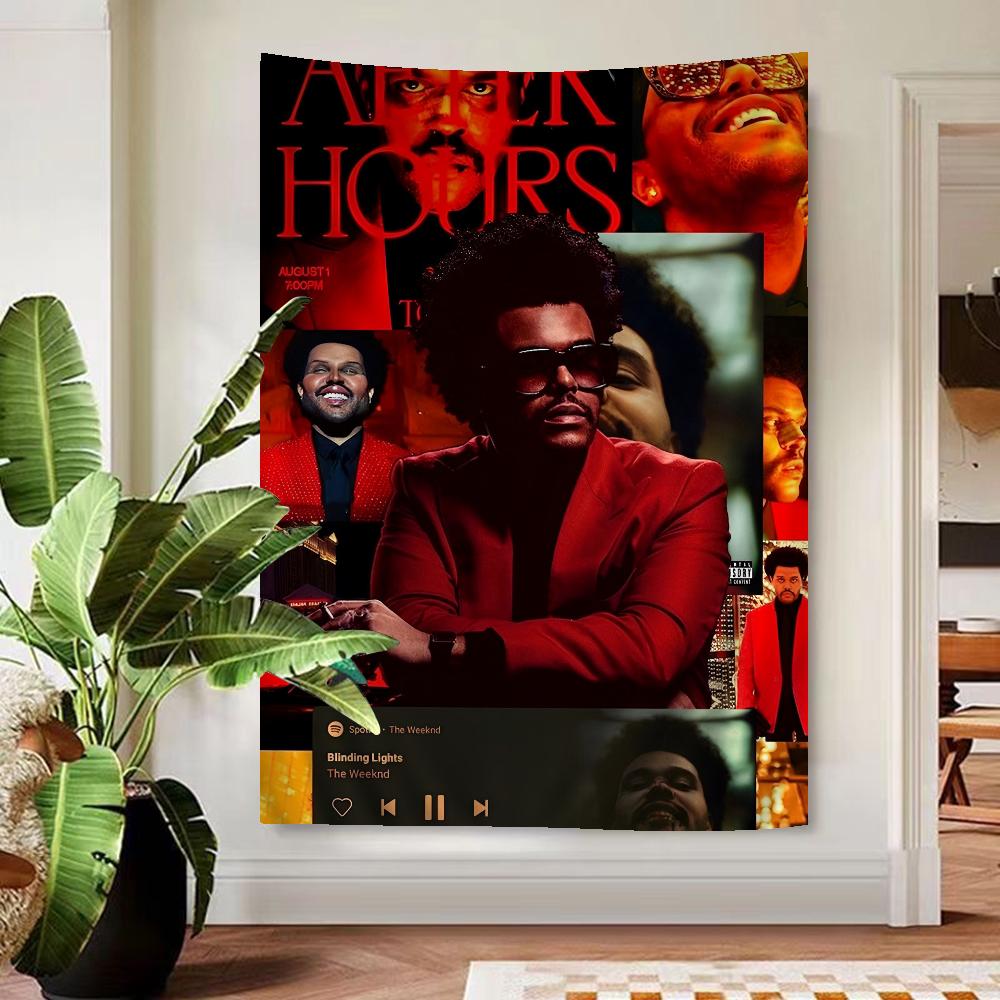 Рэпер The Weeknd Напечатанный Большой Настенный Гобелен Настенное Украшение Домашний Декор Покрывало