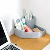 Creative New Desktop Corner Stationery Cosmetics Storage Box Four Grid Pen Lipstick Storage Box Household Stationery Holder
