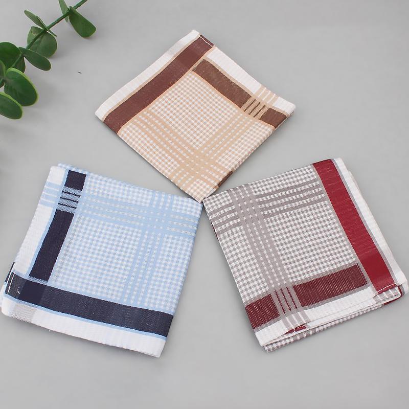 3 шт. квадратных полотенец мужские носовые платки практичные хлопковые тонкие ткани удобные