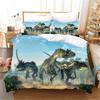 3pcs Bedding Sets 3d Dinosaur World Tyrannosaurus Rex Kids Child Microfiber Polyester Bed Duvet Cover Set And 2pcs Pillow Cover