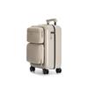 TUPLUS Carry-on Suitcase with Front Pocket, Made of PC, Quiet, Lightweight, Shockproof, Stylish, Travel, Business Trip, TSA Lockable, 45L, Gray