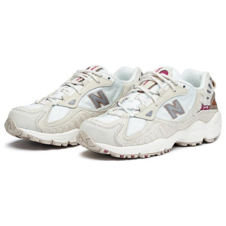 New Balance Nb 703 Synthetic Leather Fabric Pigskin Comfortable Versatile Trendy Low-Top Dad Shoes Women Sneaker Khaki WL703STT