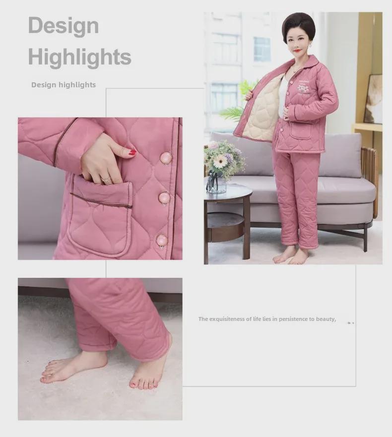 Стеганая фланелевая пижамная куртка - уютный зимний кардиган для женщин среднего и пожилого возраста