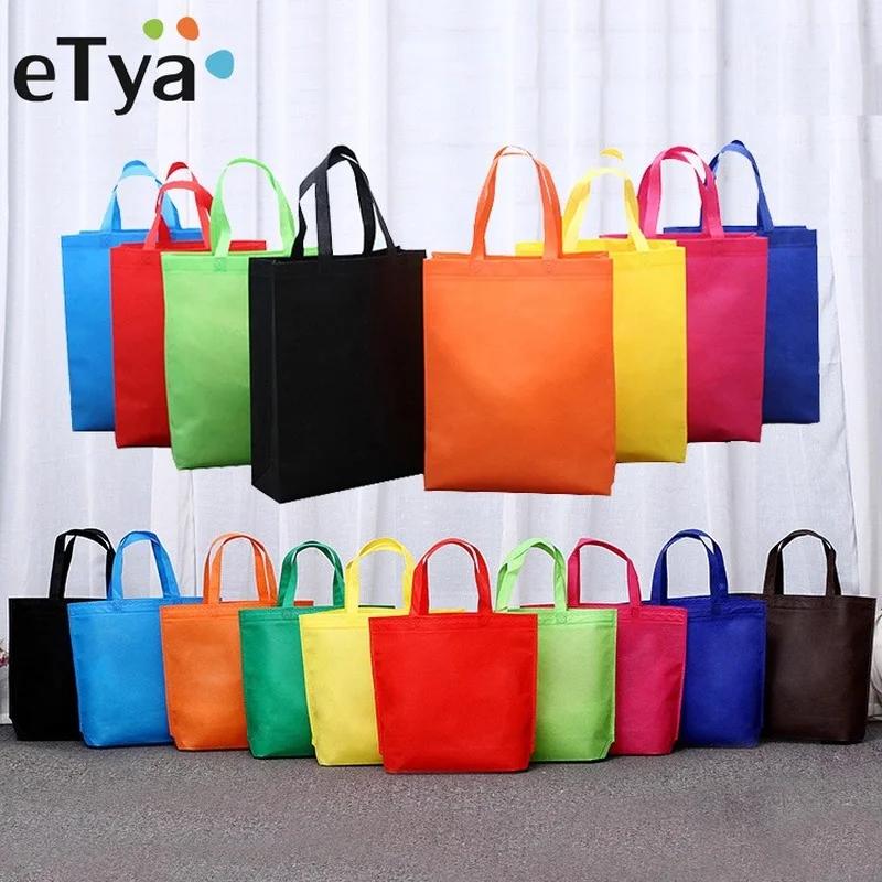 ETya Многоразовая Сумка для Покупок Складная Сумка-Тоут для Продуктов Большой Вместимости Нетканые Сумки для Путешествий и Хранения Эко Сумки Женская Сумка-Шоппер