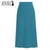 HNXC Women's Fashion Casual Solid Color Print Spring Autumn Skirt